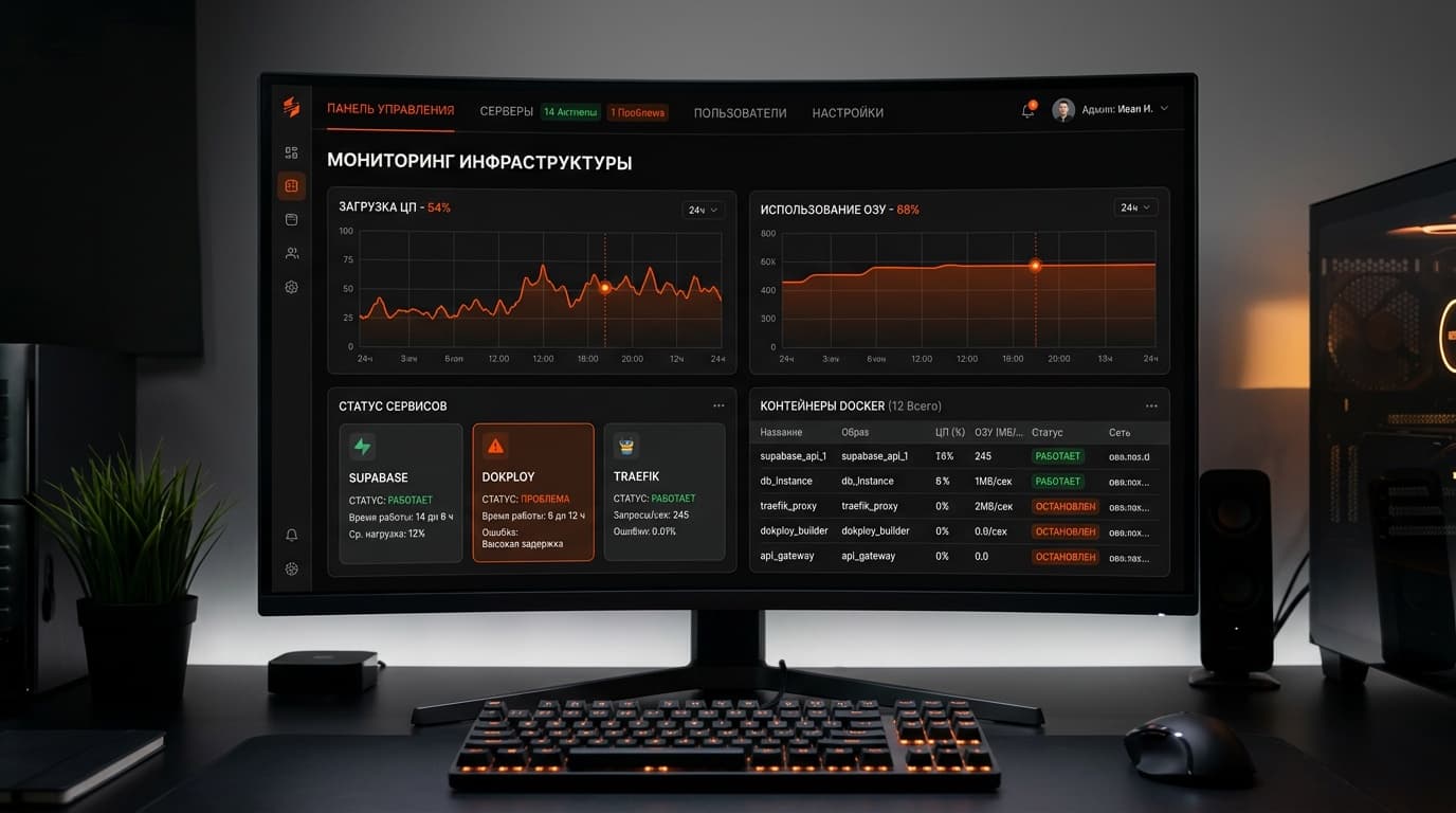 Self-Hosted DevOps Stack — Vercel заблокирован в России с июня 2025, а облачные сервисы стоят дорого для портфеля из 10+ проектов.