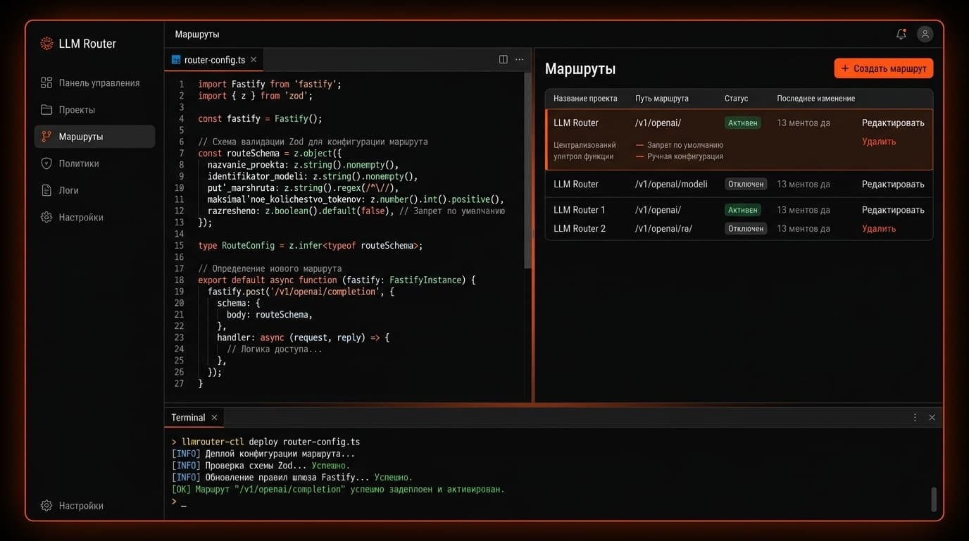 LLM Router — Когда проектов на сервере много — никто не знает, кто и куда шлёт запросы к языковым моделям.
